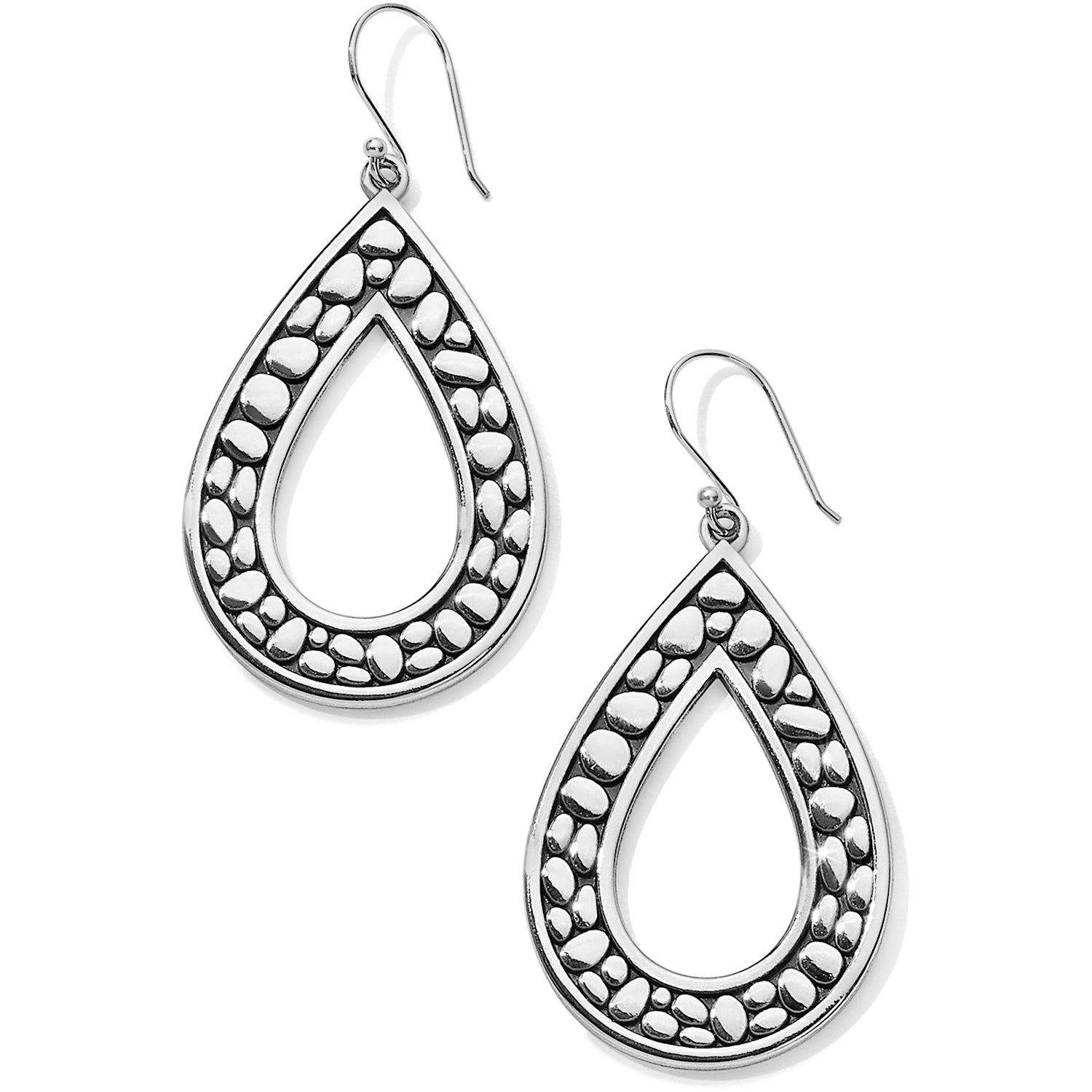 Brighton Pebble Open Teardrop Reversible Earrings