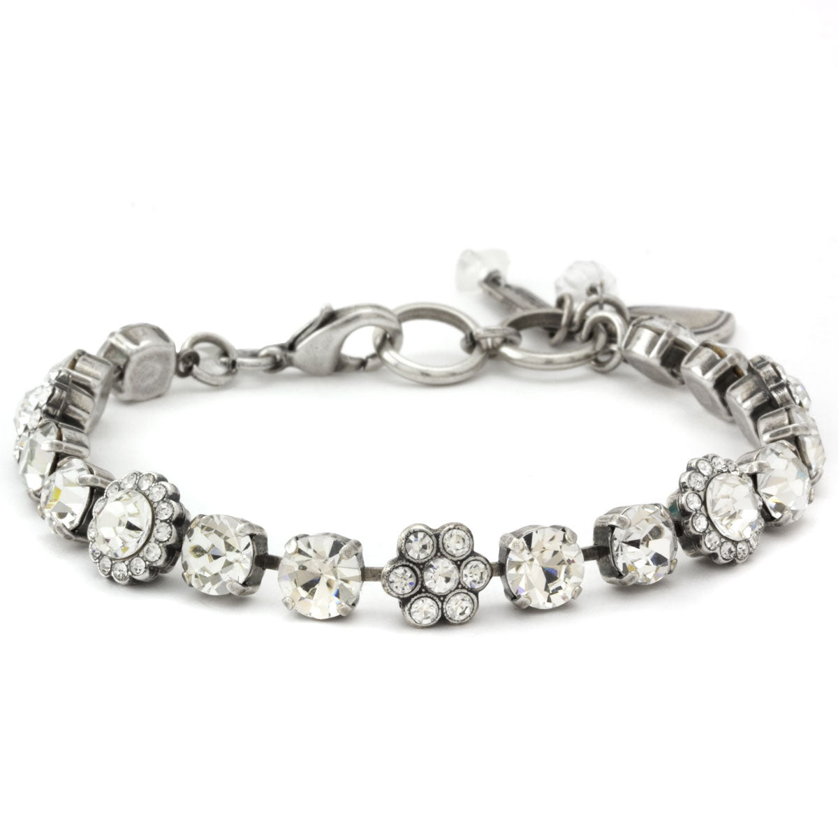 Mariana Silver Must-Have Crystal Flower Bracelet in "On a Clear Day"