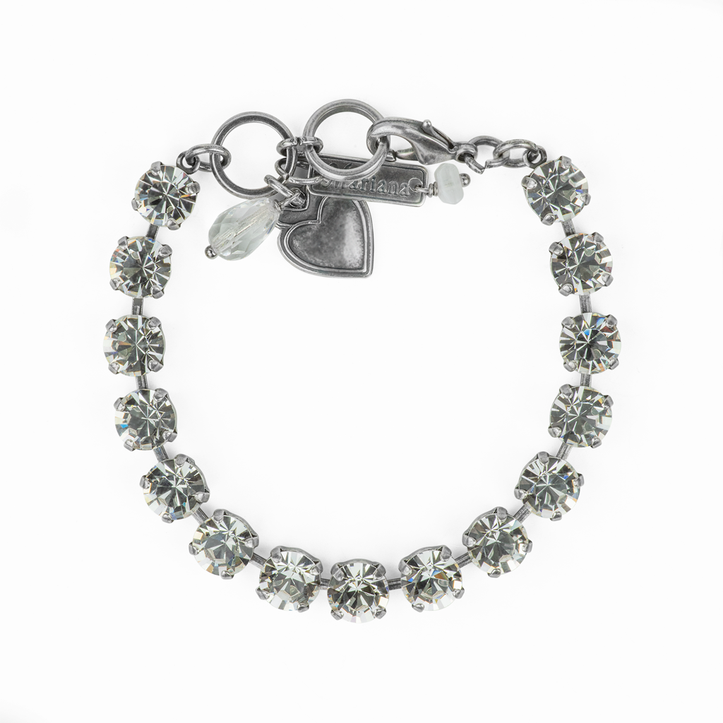 Mariana Antiqued Silver Plated Must-Have Everyday Crystal Bracelet in "On a Clear Day"