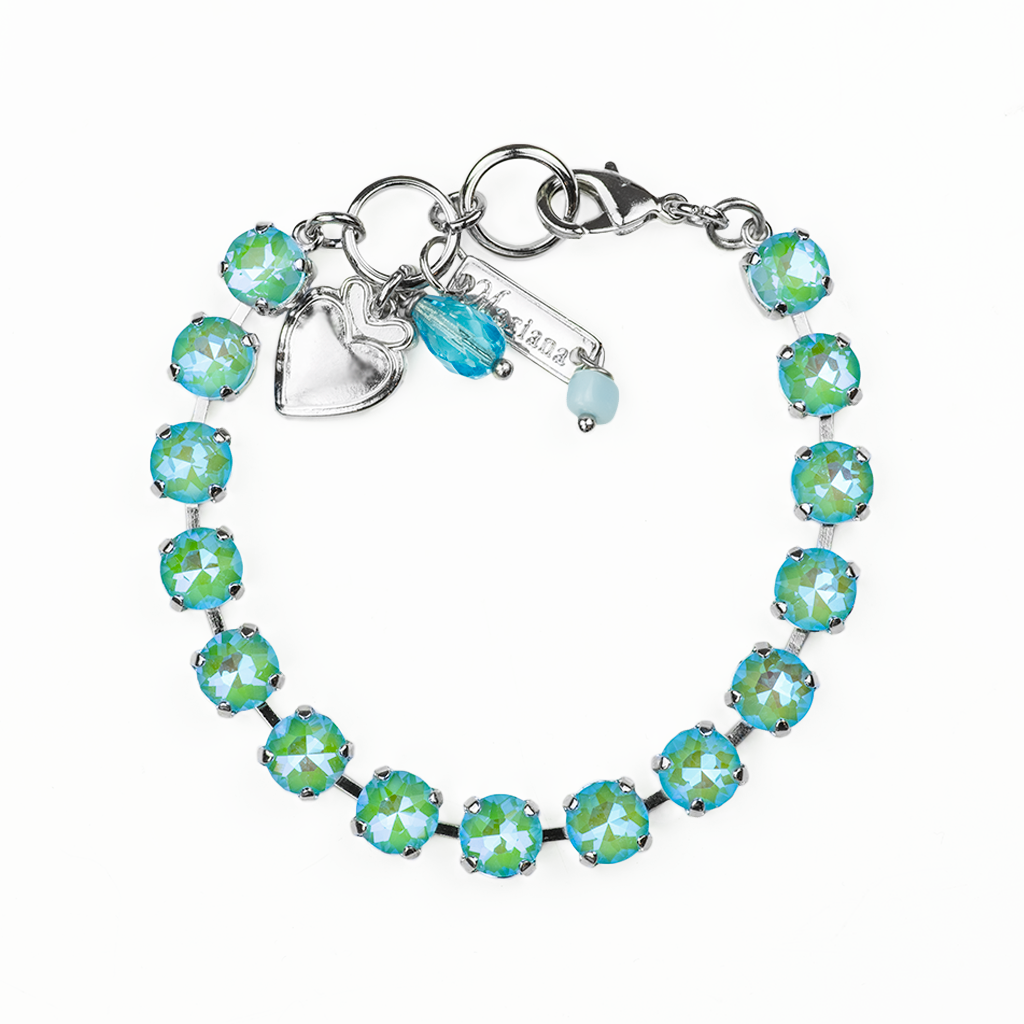 Mariana Silver Must-Have Everyday Crystal Bracelet in Sun-Kissed "Aqua"