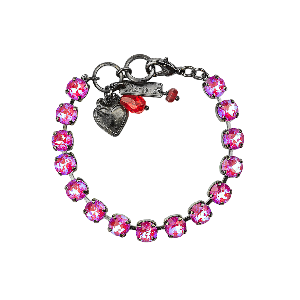 Mariana Gray Plated Must-Have Everyday Crystal Bracelet in Sun-Kissed "Blush"