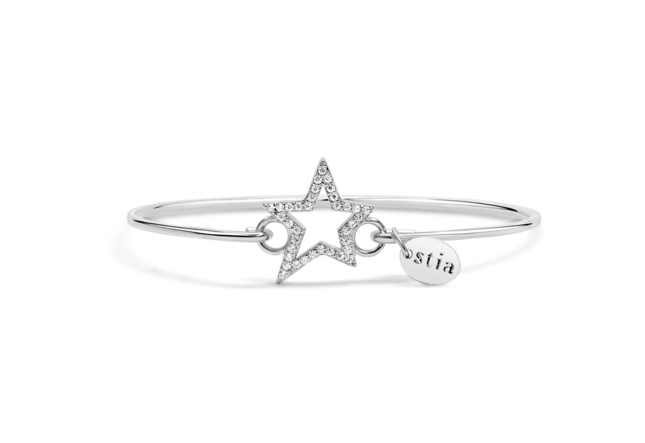 Stia Pavé Icon Bracelet Jagged Star - Silver
