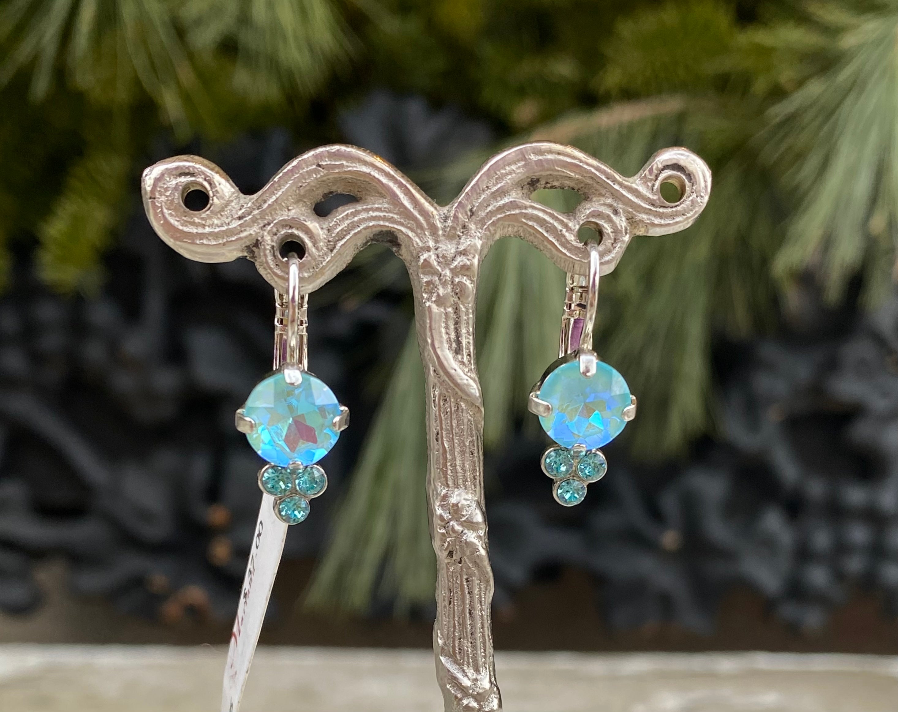 Mariana Silver Must-Have Leverback Earrings in Sun-kissed “Aqua”