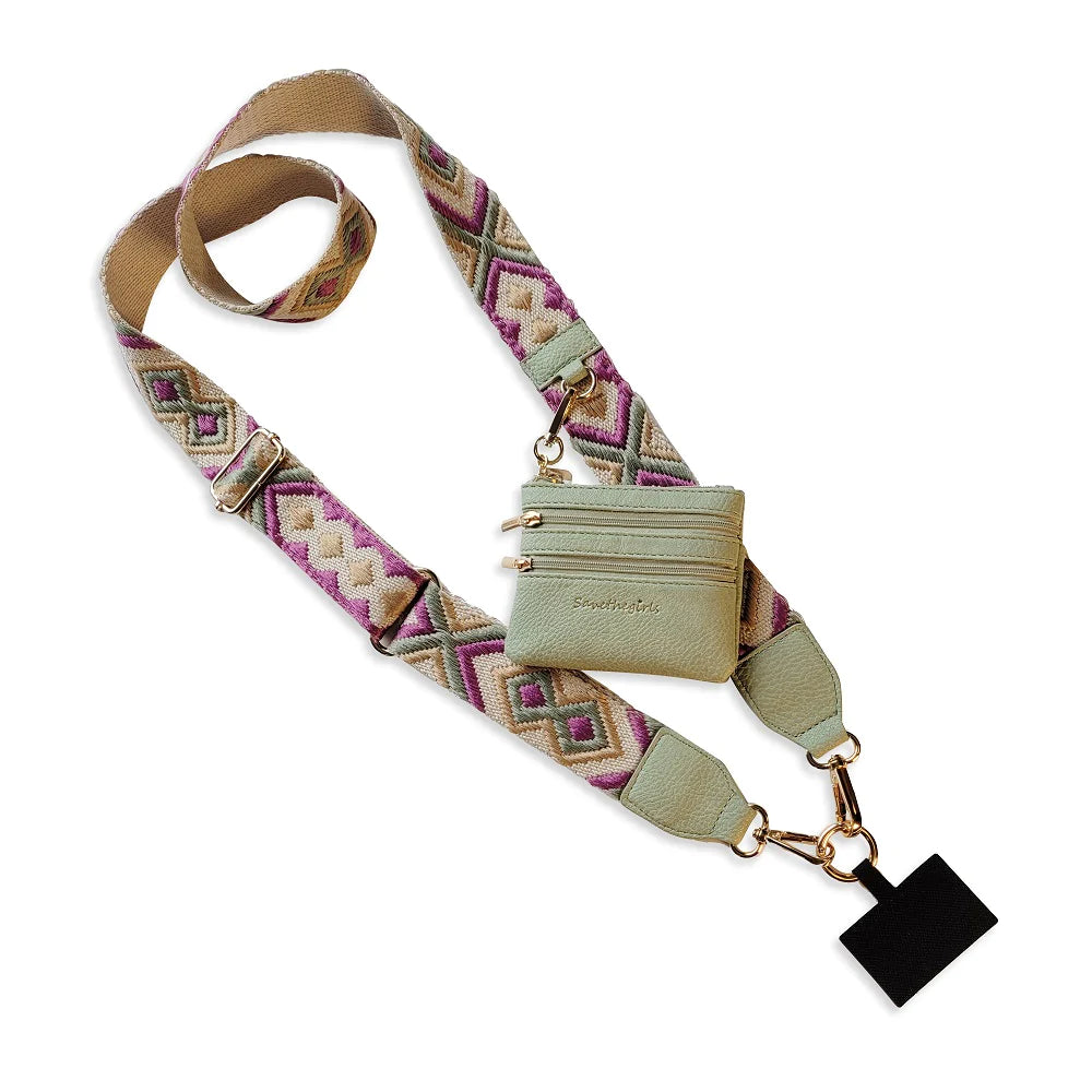 Save the Girls Clip & Go Chain or Strap with Zippered Pouches