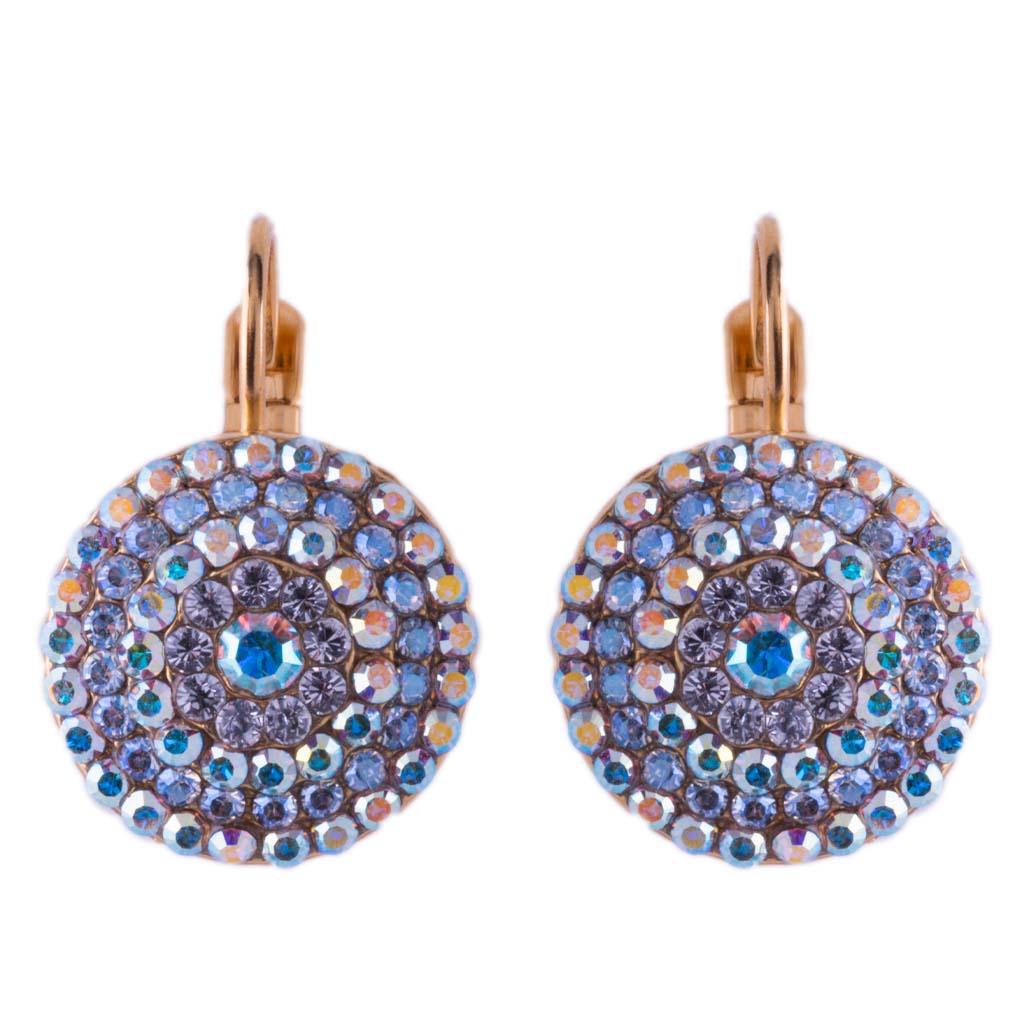 Mariana Gold Extra Luxuroius Pave Leverback Earrings in “Winds of Change”