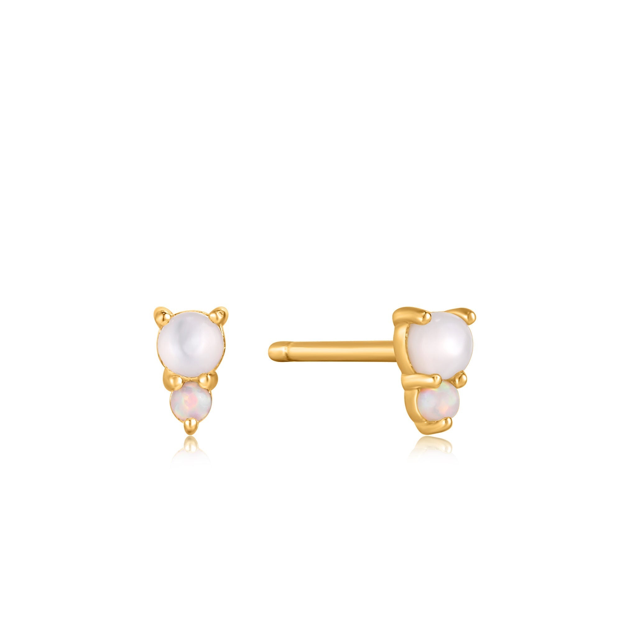 Ania Haie Mother of Pearl and Kyoto Opal Stud Earrings
