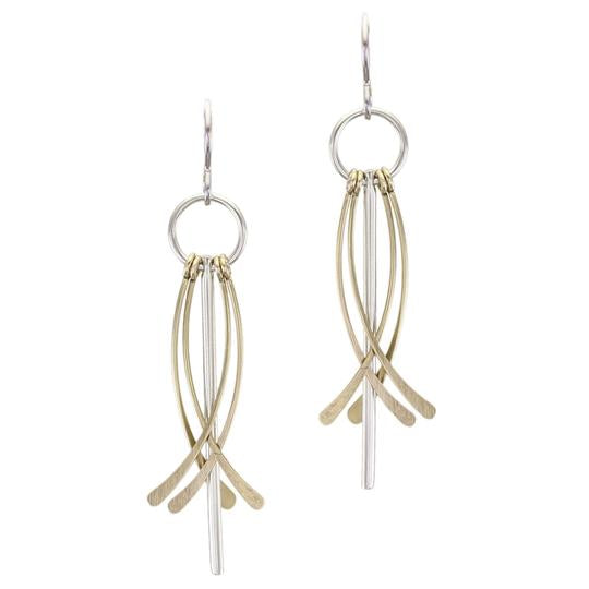 Marjorie Baer Ring with Rod and Fringe Wire Earrings