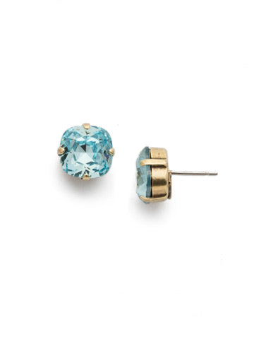 Sorrelli Halcyon Stud Birthstone Earrings - Antique Gold