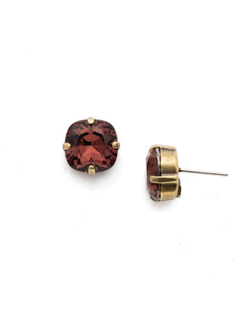 Sorrelli Halcyon Stud Birthstone Earrings - Antique Gold