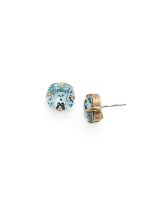 Sorrelli Halcyon Stud Birthstone Earrings - Antique Gold