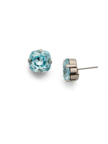 Sorrelli Halcyon Stud Birthstone Earrings- Antique Silver