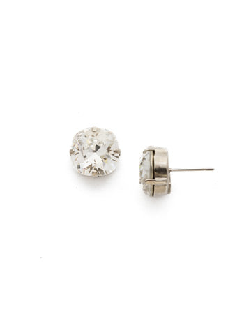 Sorrelli Halcyon Stud Birthstone Earrings- Antique Silver