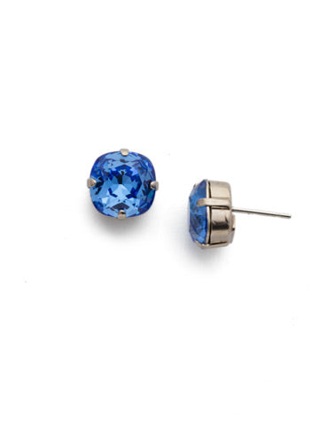 Sorrelli Halcyon Stud Birthstone Earrings- Antique Silver