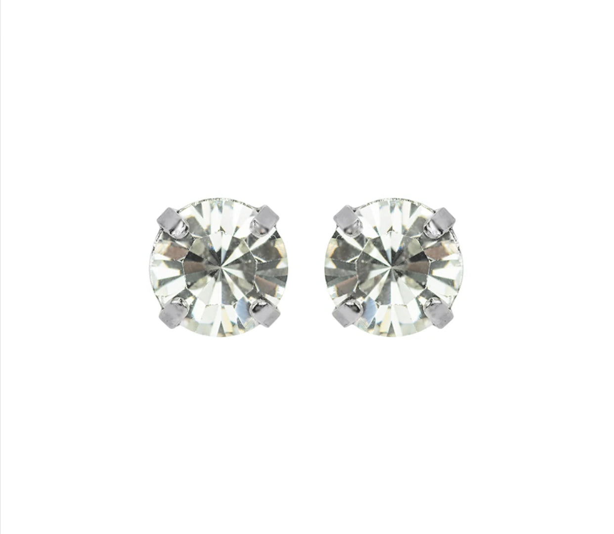 Mariana Antiqued Silver Crystal Post Earrings in “On a Clear Day”