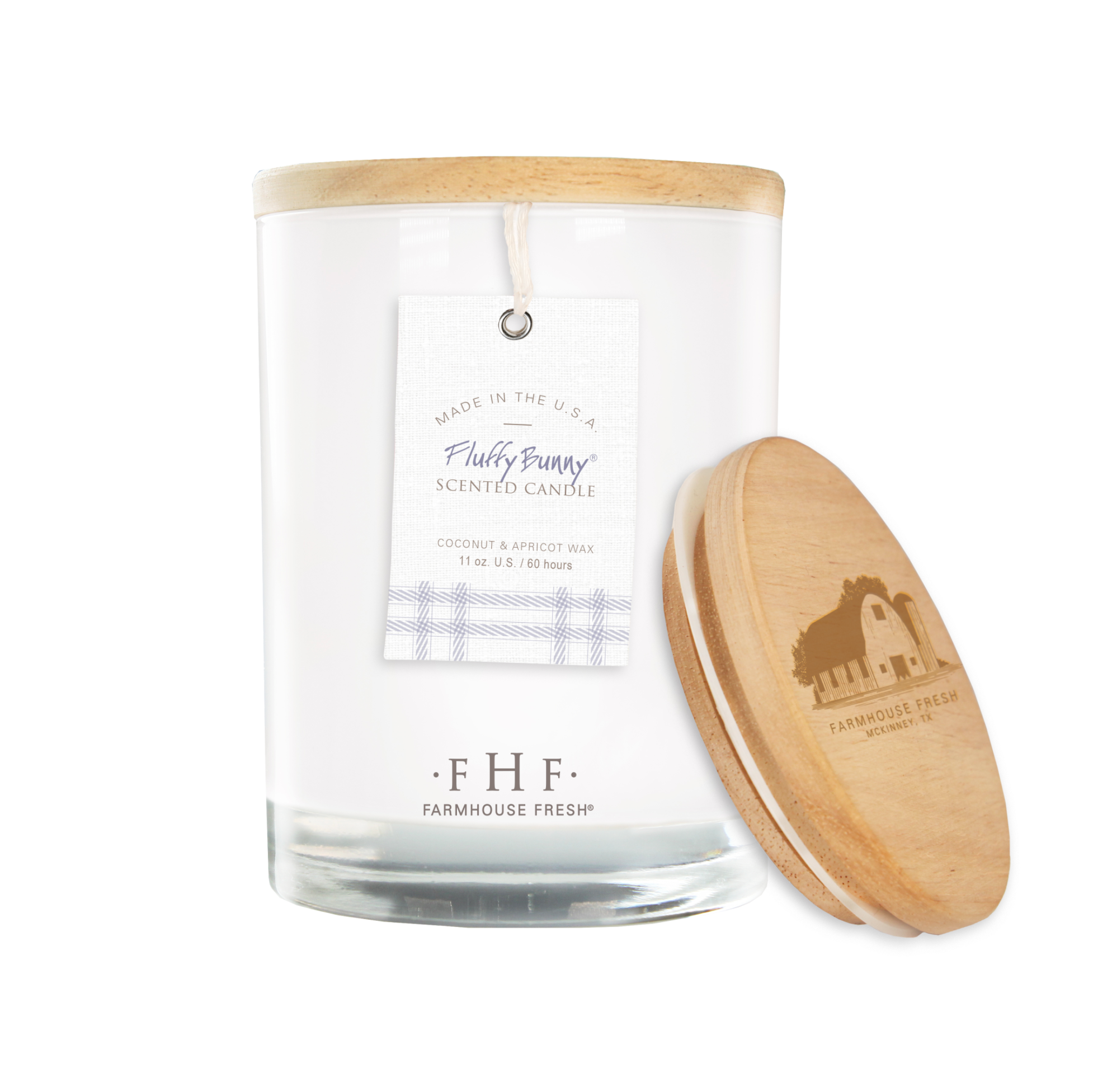 FarmHouse Fresh Fluffy Bunny® Candle with Wooden Lid