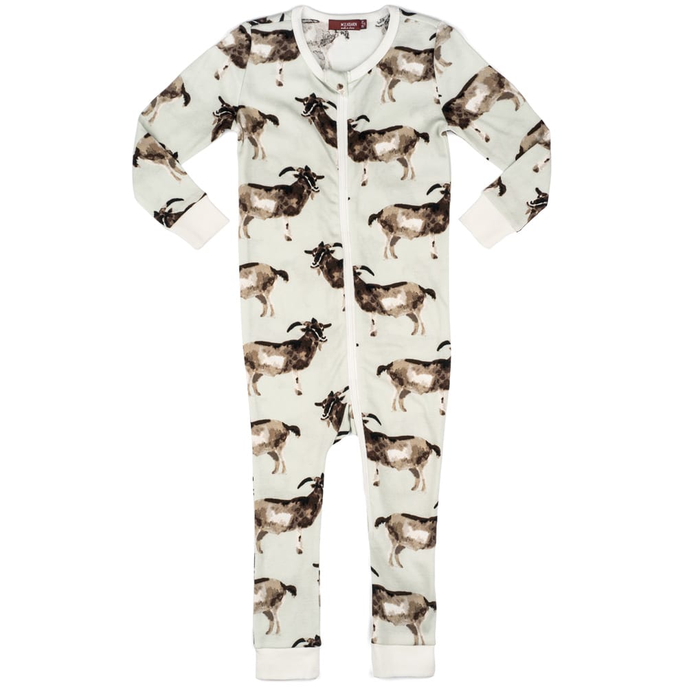 Milkbarn Zipper Pajama - Goats