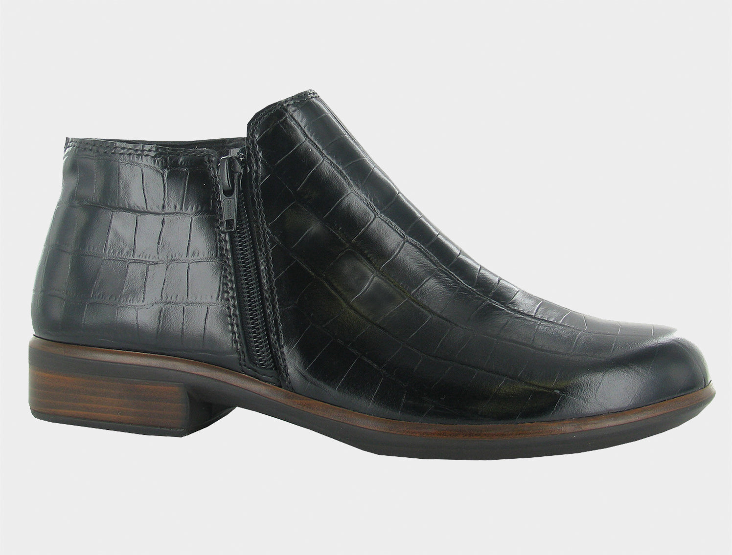 NAOT Helm - Black Croc Leather