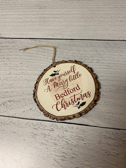 Wooden Round Bedford Ornaments
