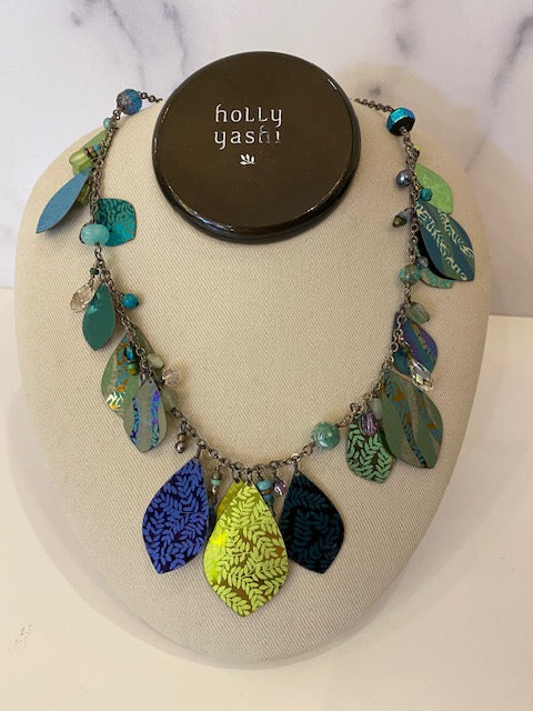 Holly Yashi Tidal Teal River Song Necklace