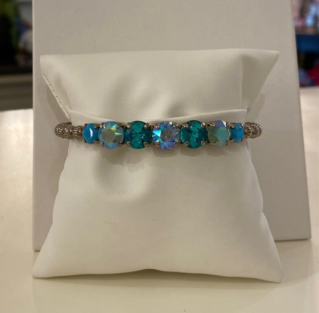 Sorrelli Mimosa Blue and Green Crystal Cuff Bracelet
