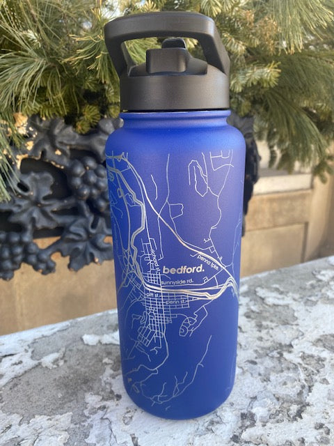 HOME TOWN MAP 32 OZ INSULATED BOTTLES- Bedford