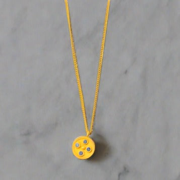 Julie Vos Paris Sapphire Gold Pendant Necklace