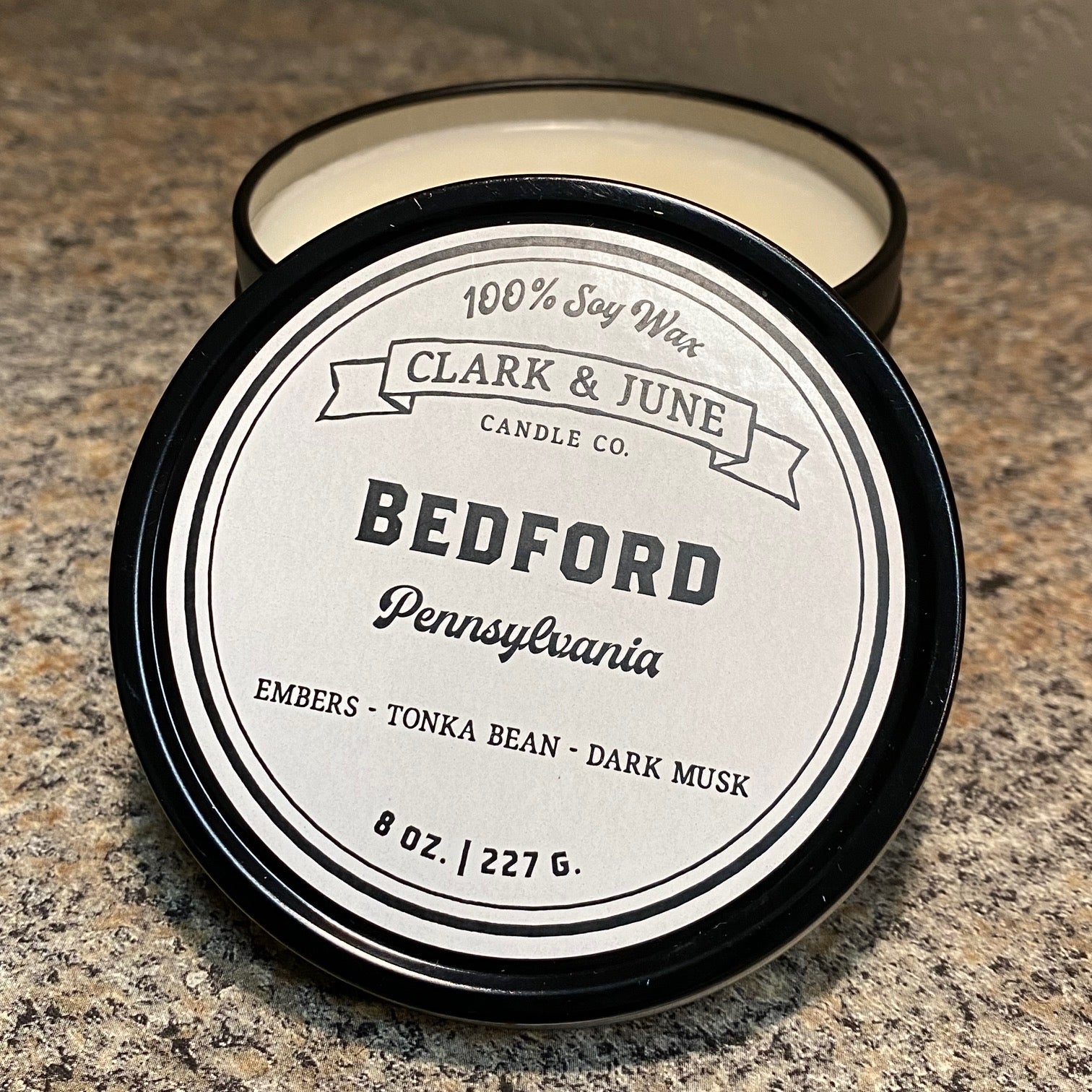 Clark & June "Bedford" Tin Candles