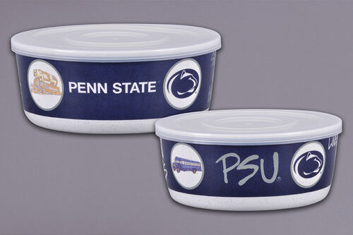 Penn State Set of 2 Melamine Bowls with Lids