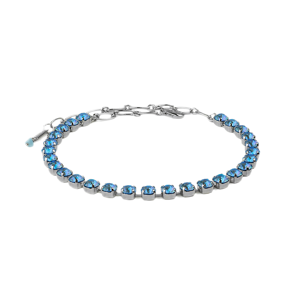 Mariana Silver Must-Have Everyday Crystal Necklace in Sun-Kissed "Ocean"
