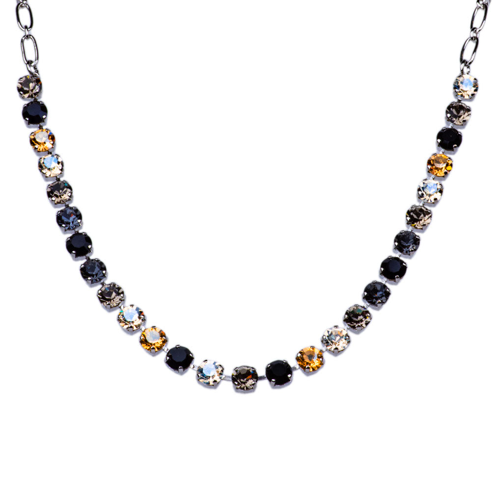 Mariana Silver Must-Have Everyday Crystal Necklace in "Black Orchid"
