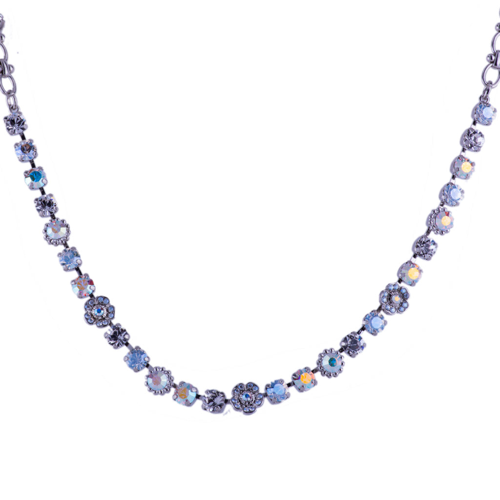 Mariana Rhodium-Plated Petite Flower and Cluster Necklace in "Winds of Change"