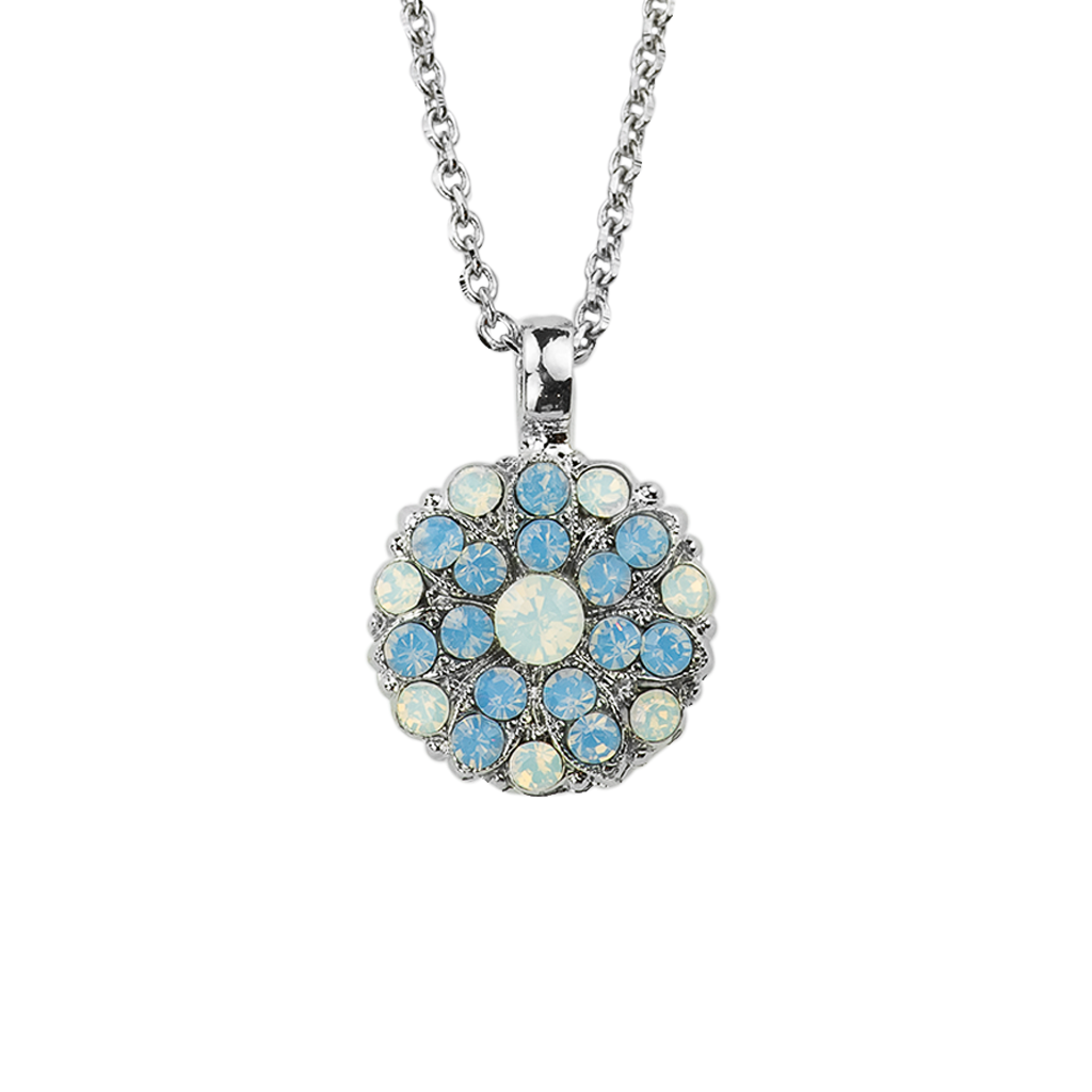 Mariana Silver Guardian Angel Necklace In "Opalescent"