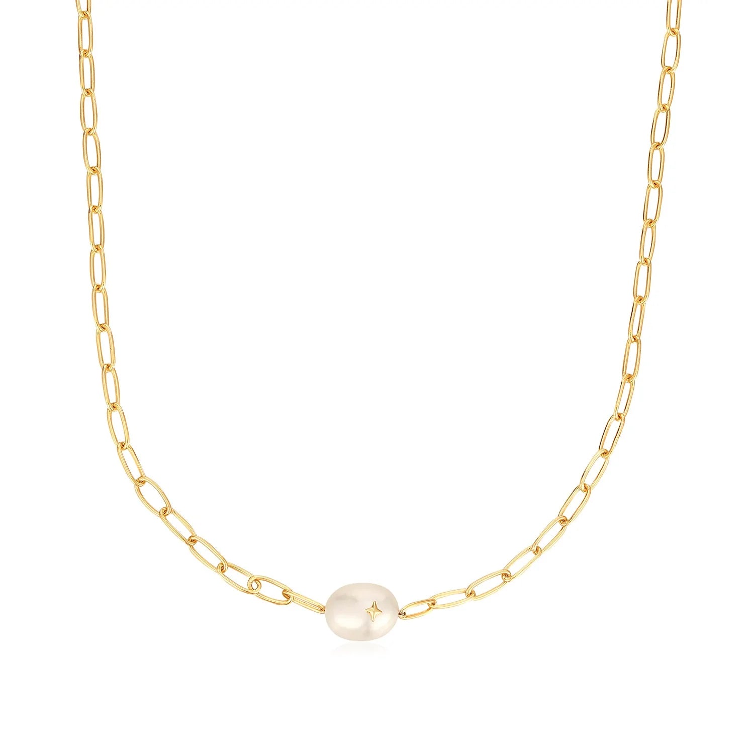 Ania Haie Pearl Sparkle Chunky Chain Necklaces