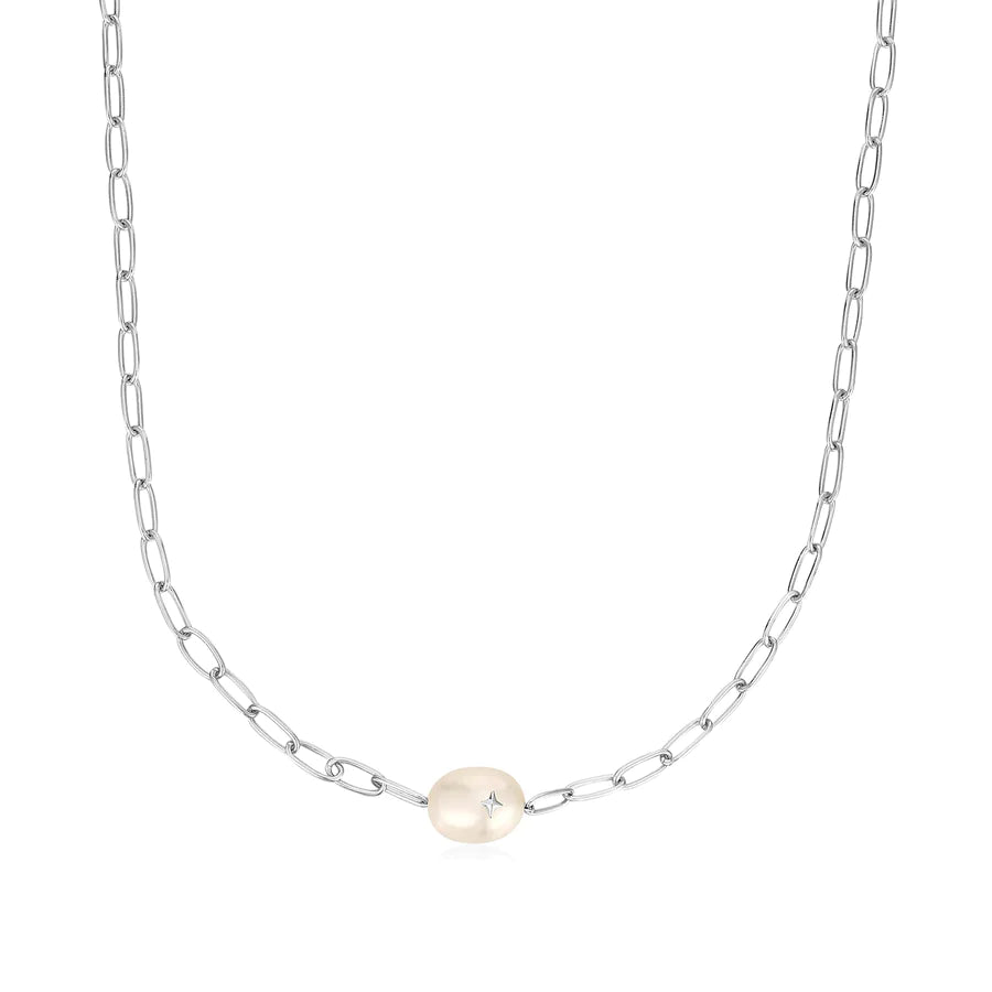 Ania Haie Pearl Sparkle Chunky Chain Necklaces
