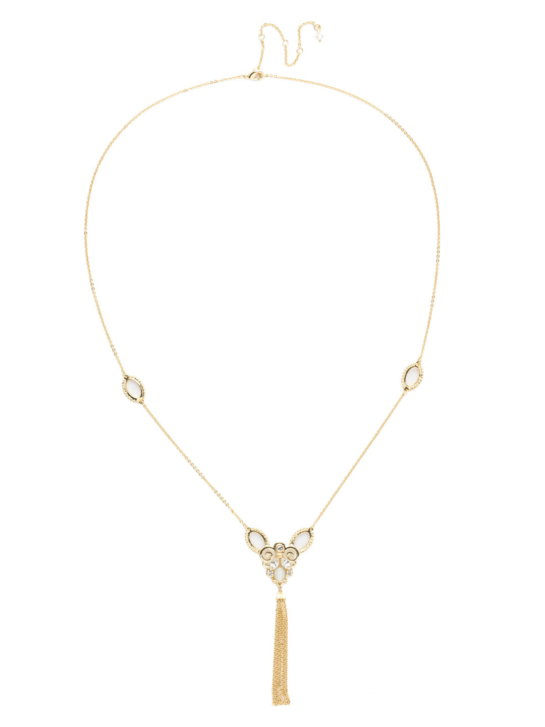 Sorrelli Cosette Gold and Pearl Long Strand Necklace