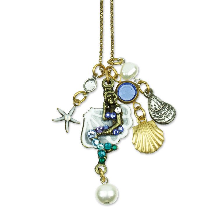 Anne Koplik Mystery Mermaid Charm Necklace
