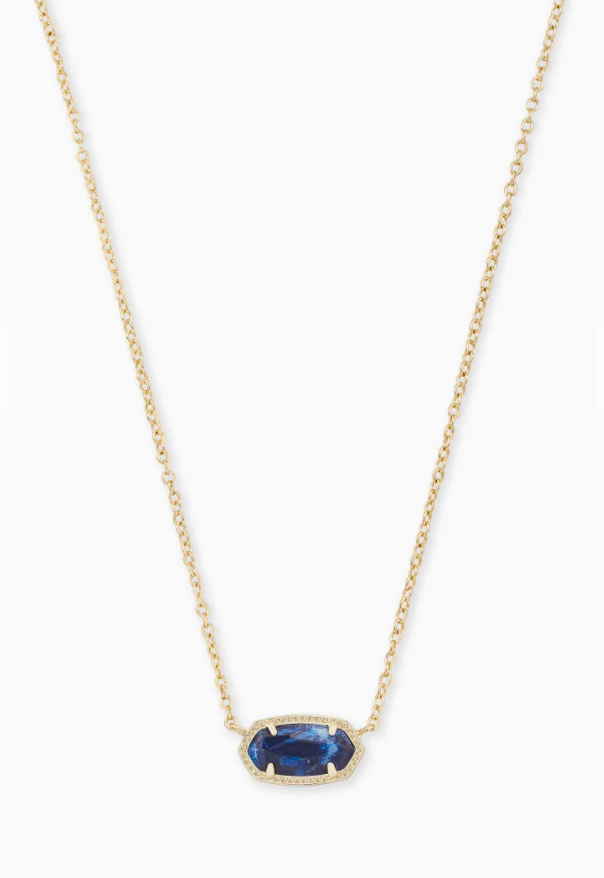 Kendra Scott Elisa Gold Pendant Necklace In Cobalt Howlite