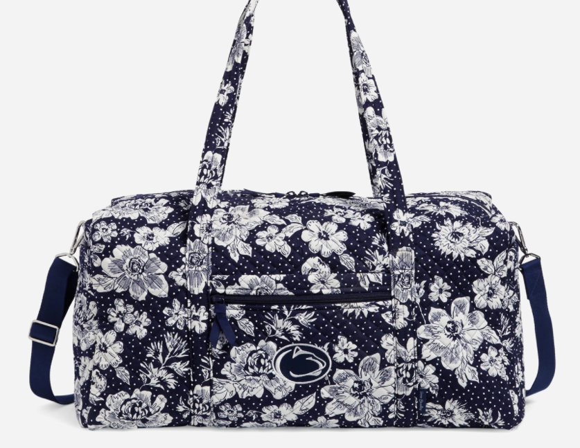 Vera Bradley Collegiate Large Travel Duffel Bag in Recycled Cotton-Penn State