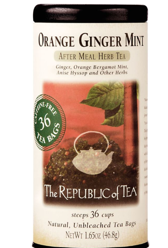 The Republic of Tea Orange Ginger Mint Herbal Tea Bags