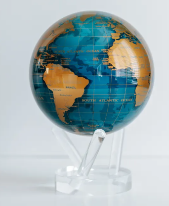 Blue & Gold Terrestrial MOVA Globe 6"