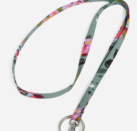 Vera Bradley Lanyard in Recycled Cotton-Rosy Outlook
