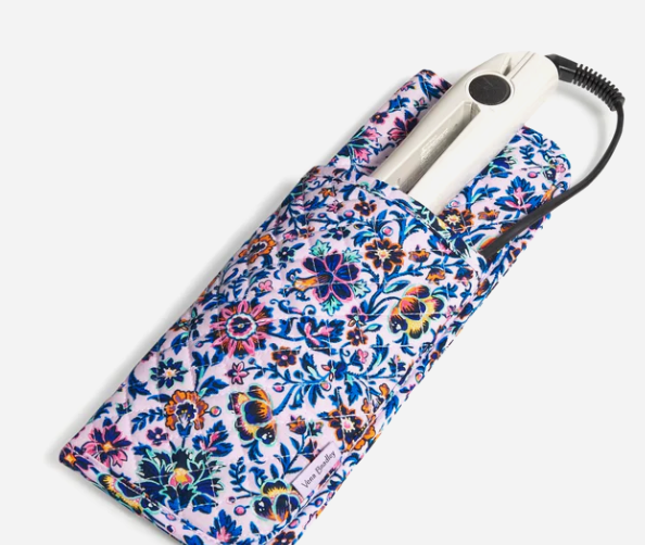 Vera Bradley Curling & Flat Iron Cover in Recycled Cotton-Cloud Vine Multi