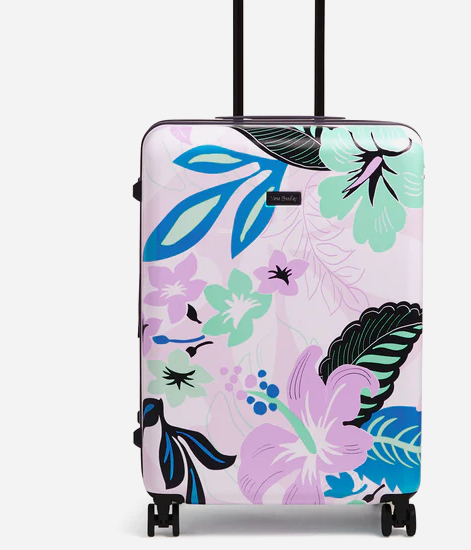 Vera Bradley Hardside Spinner Luggage- Island Floral Purple