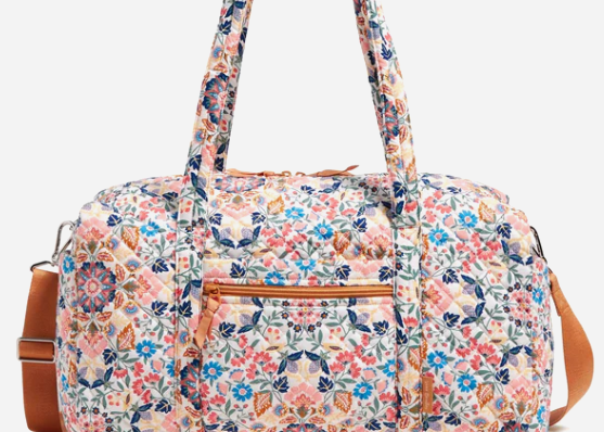Vera Bradley Medium Travel Duffel Bag in Recycled Cotton-Enchanted Mandala