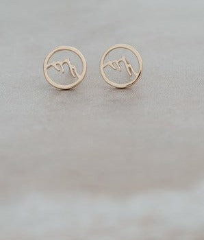 Snow Cap Mountain View Stud Earrings