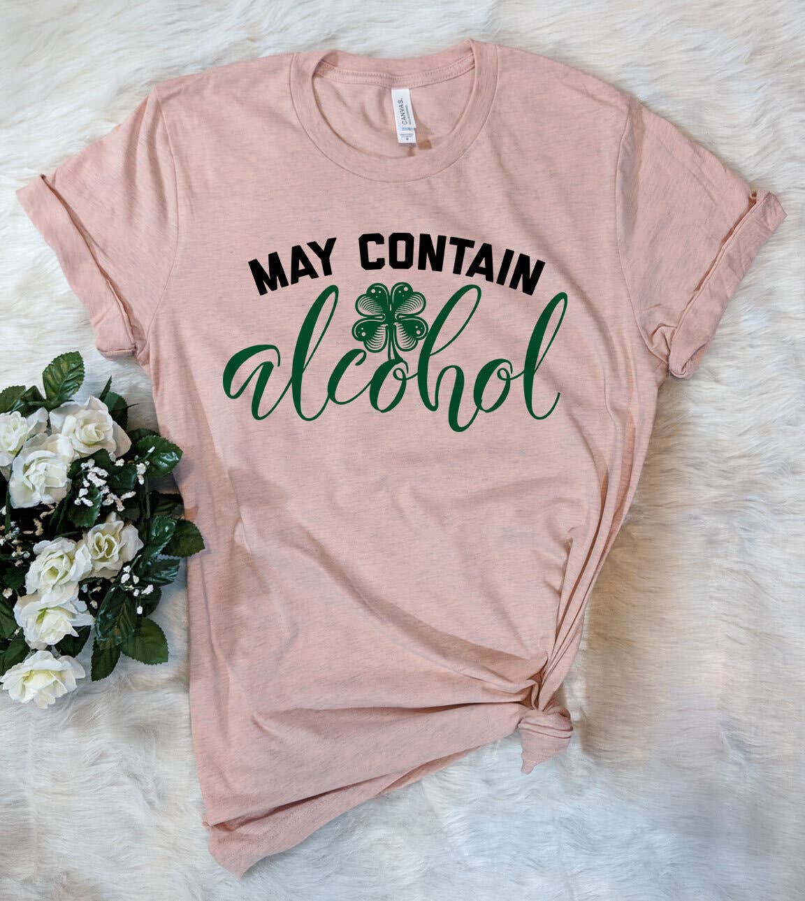 May Contain Alcohol Clover - St. Patrick's Day T-Shirt