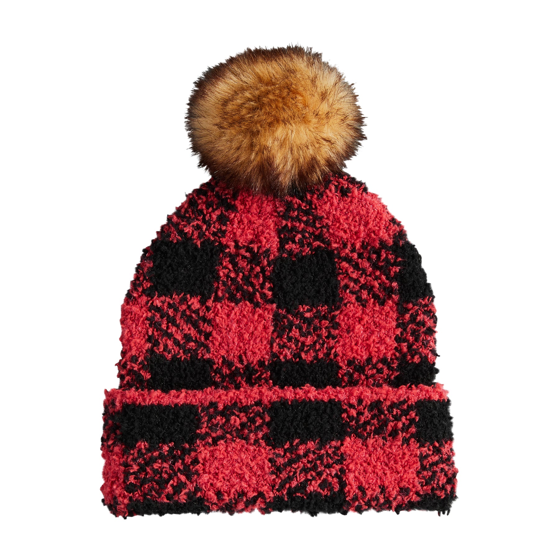 Child's Red Buffalo Check Hat