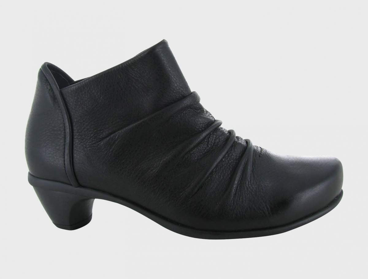NAOT Advance Bootie Heel - Soft Black Leather