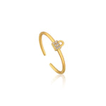 Ania Haie Padlock Sparkle Adjustable Rings - Juli's Wearable Art