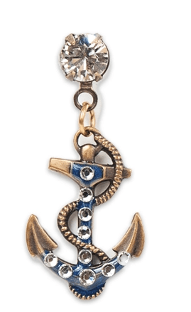 Anne Koplik Golden Seaside Anchor Earrings - Juli's Wearable Art